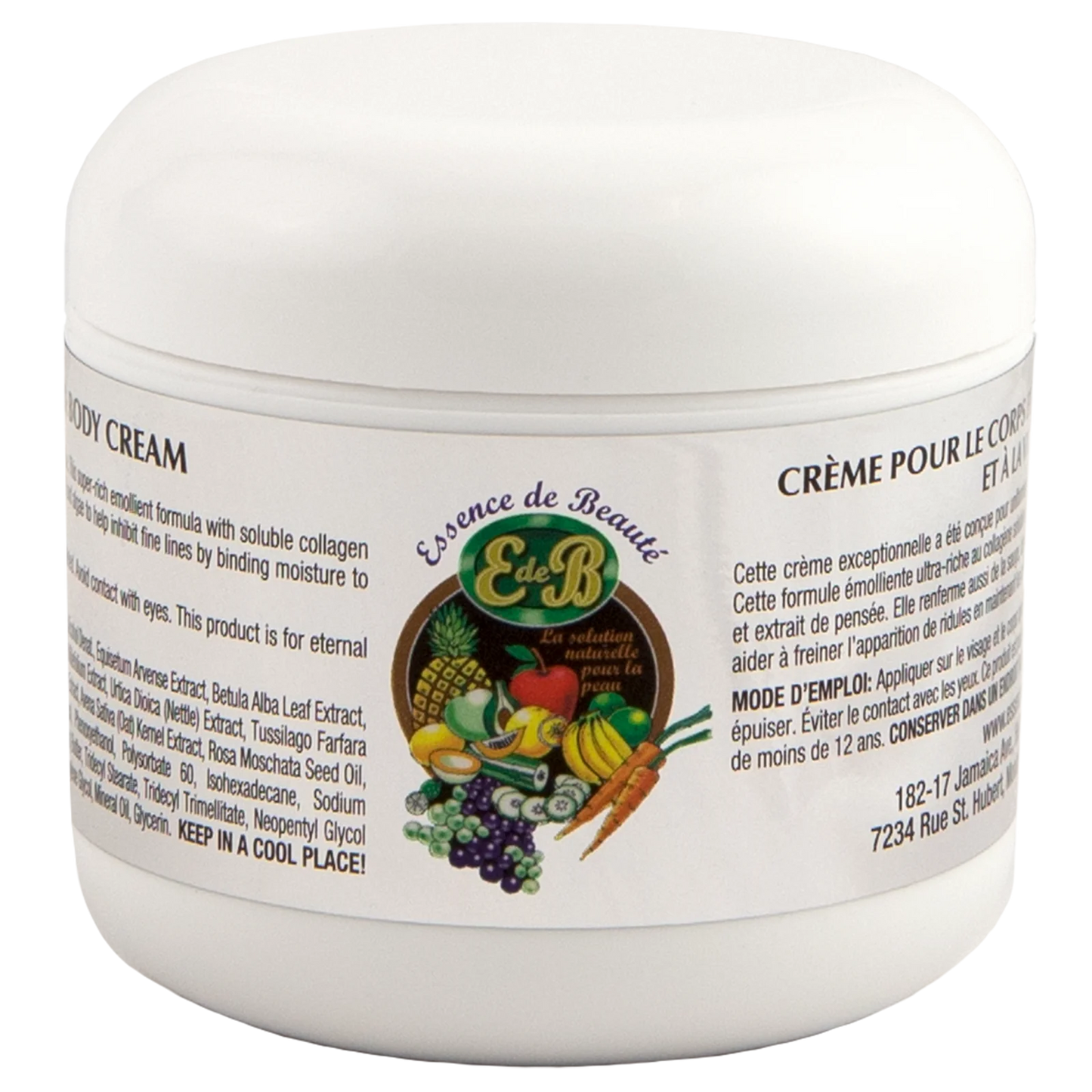 Collagen & Vitamin E Face and Body Cream 4.oz