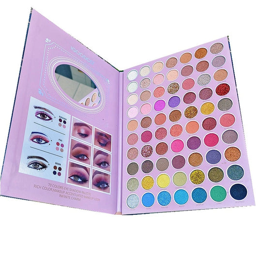 70-Color Eyeshadow Palette For Stage Makeup