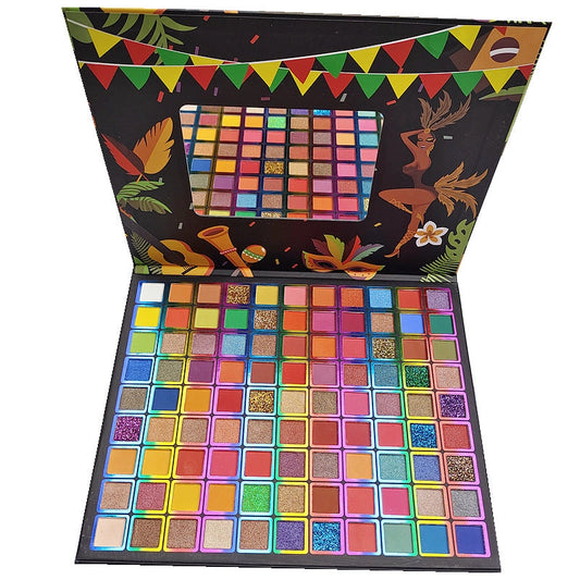 Pearlescent Eyeshadow Palette with 99 Vibrant Shades