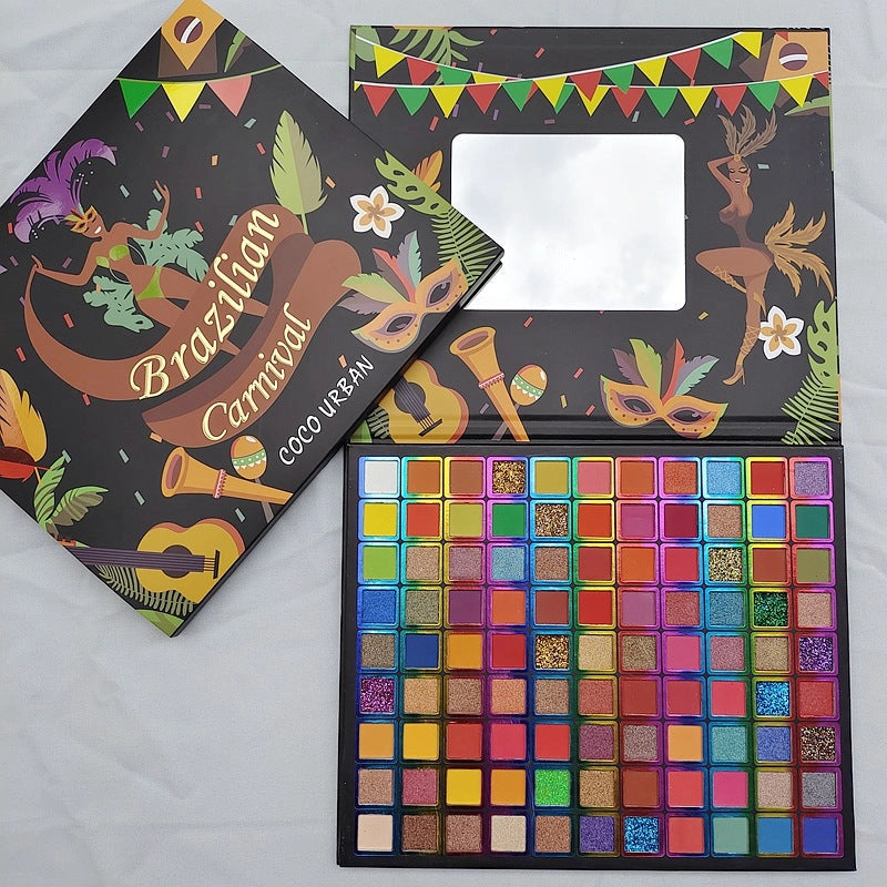 Pearlescent Eyeshadow Palette with 99 Vibrant Shades