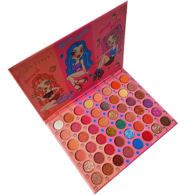 Pearlescent Matte Glitter Eyeshadow Palette - 48 Vibrant Colors