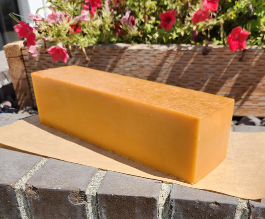 Carrot Soap with Raw Turmeric and Ginger, 4oz Bar or Loaf