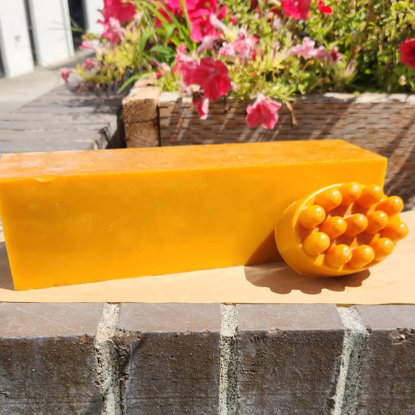 Carrot Soap with Raw Turmeric and Ginger, 4oz Bar or Loaf